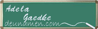 Adela Gaedke Visitenkarte